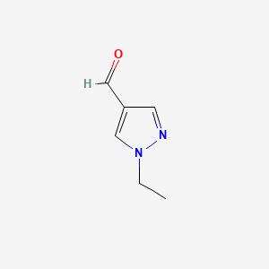 Chemical structure of 1-ethyl-1H-pyrazole-4-carbaldehyde