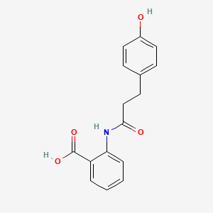 Chemical structure of Hydroxyphenyl propamidobenzoic acid