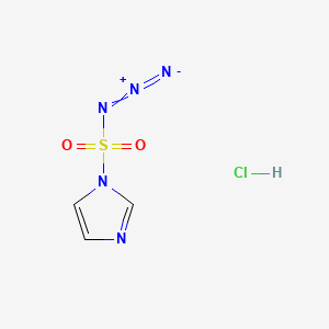 Chemical structure of 1H-imidazole-1-sulfonyl azide hydrochloride