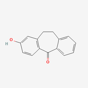 Chemical structure of 2-Hydroxy-10,11-dihydro-5H-dibenzo[A,D][7]annulen-5-one