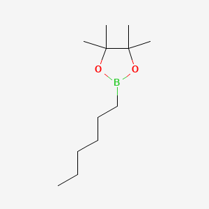 Chemical structure of Hexylboronic acid pinacol ester