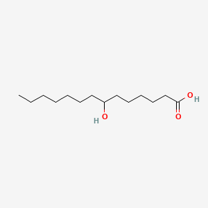 Chemical structure of 7-Hydroxy Myristic Acid