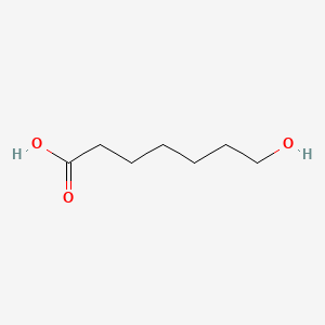 Chemical structure of 7-Hydroxyheptanoic acid