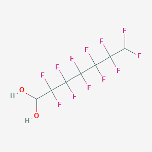 Chemical structure of 7H-Dodecafluoroheptanealdehyde hydrate