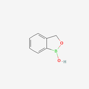 Chemical structure of 2-(Hydroxymethyl)phenylboronic acid cyclic monoester