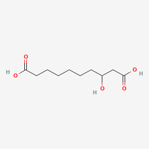 Chemical structure of 3-Hydroxy sebacic acid