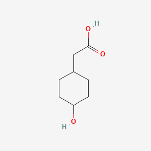 Chemical structure of 2-(4-Hydroxycyclohexyl)acetic Acid (cis- and trans- mixture)