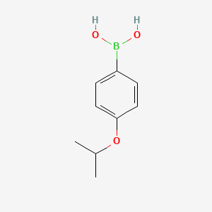 Chemical structure of 4-Isopropoxyphenylboronic acid(contains varying amounts of Anhydride)