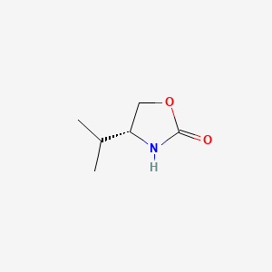 Chemical structure of (R)-(+)-4-Isopropyl-2-oxazolidinone