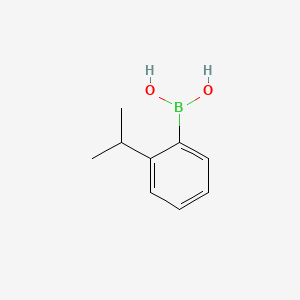 Chemical structure of 2-Isopropylbenzeneboronic acid (contains varying amounts of Anhydride)