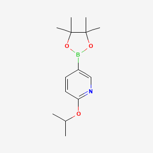 Chemical structure of 2-Isopropoxypyridine-5-boronic acid pinacol ester