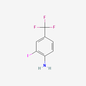 Chemical structure of 2-Iodo-4-(trifluoromethyl)aniline