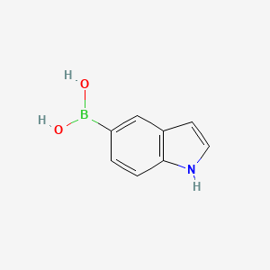 Chemical structure of Indole-5-boronic acid