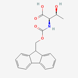 Chemical structure of N-[(9H-Fluoren-9-ylmethoxy)carbonyl]-D-threonine