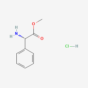 Chemical structure of (S)-(+)-2-Phenylglycine methyl ester hydrochloride