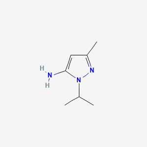 Chemical structure of 1-isopropyl-3-methyl-1H-pyrazol-5-amine