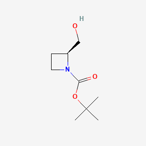 Chemical structure of (S)-1-(tert-Butoxycarbonyl)-2-azetidinemethanol