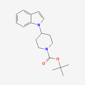 Chemical structure of tert-Butyl 4-(1H-indol-1-yl)piperidine-1-carboxylate