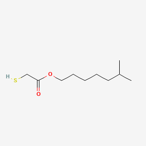 Chemical structure of Isooctyl mercaptoacetate(mixture of branched chain isomers)