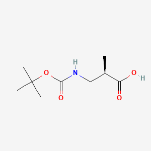 Chemical structure of (R)-3-(Boc-amino)-2-methylpropionic acid