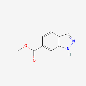 Chemical structure of methyl 1H-indazole-6-carboxylate