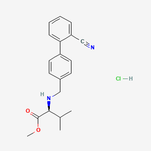 Chemical structure of N-(2'-Cyanobiphenyl-4-ylmethyl)-L-valine Methyl Ester Hydrochloride