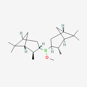 Chemical structure of (-)-B-Methoxydiisopinocampheylborane