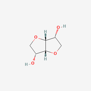 Chemical structure of 1,4:3,6-Dianhydro-D-mannitol