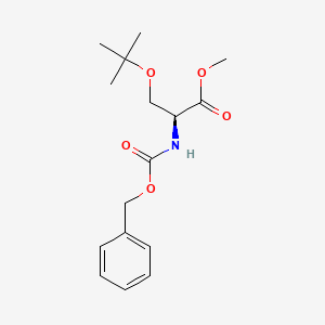 Chemical structure of O-tert-Butyl-N-carbobenzoxy-L-serine Methyl Ester