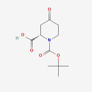 Chemical structure of (S)-1-Boc-4-oxopiperidine-2-carboxylic acid