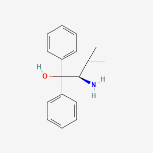 Chemical structure of (R)-(+)-2-Amino-3-methyl-1,1-diphenyl-1-butanol