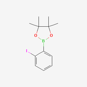 Chemical structure of 2-(2-Iodophenyl)-4,4,5,5-tetramethyl-1,3,2-dioxaborolane