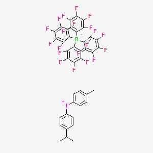 Chemical structure of 4-Isopropyl-4'-methyldiphenyliodonium Tetrakis(pentafluorophenyl)borate