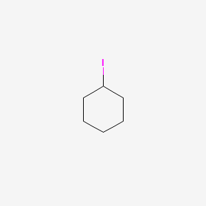 Chemical structure of Iodocyclohexane (stabilized with Copper chip)