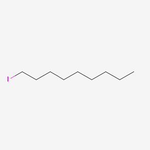 Chemical structure of 1-Iodononane (stabilized with Copper chip)