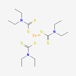 Chemical structure of Iron(III) Diethyldithiocarbamate