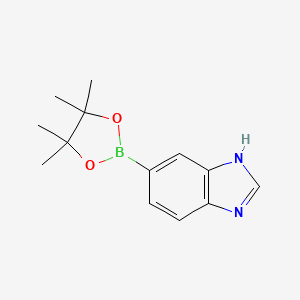 Chemical structure of 1H-Benzimidazole-5-boronic acid pinacol ester