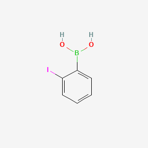 Chemical structure of 2-Iodophenylboronic acid(contains varying amounts of Anhydride)