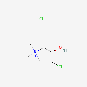 Chemical structure of (S)-(-)-(3-Chloro-2-hydroxypropyl)trimethylammonium chloride