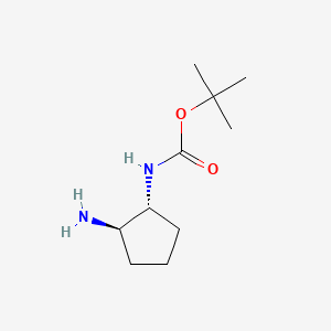 Chemical structure of (1R,2R)-trans-N-Boc-1,2-cyclopentanediamine