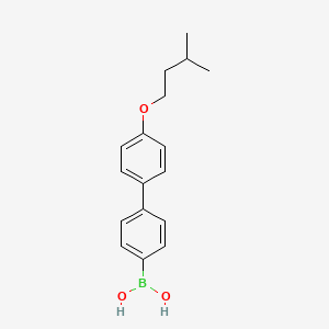 Chemical structure of 4-(4′-Isopentyloxyphenyl)phenylboronic acid