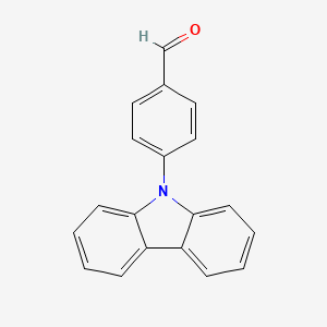 Chemical structure of N-(4-Formylphenyl)carbazole