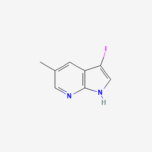 Chemical structure of 3-Iodo-5-methyl-1H-pyrrolo[2,3-b]pyridine