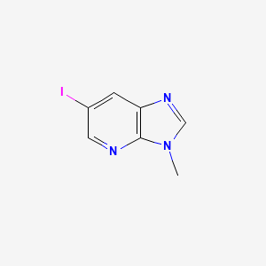 Chemical structure of 6-Iodo-3-methyl-3H-imidazo[4,5-b]pyridine