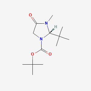 Chemical structure of (S)-(-)-1-Boc-2-tert-butyl-3-methyl-4-imidazolidinone