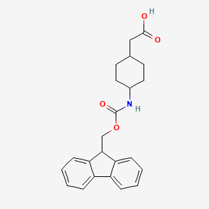Chemical structure of cis-[4-(Fmoc-amino)cyclohexyl]acetic acid