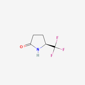 Chemical structure of (5S)-(-)-5-(Trifluoromethyl)-2-pyrrolidinone