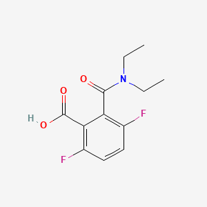 Chemical structure of N,N-Diethyl-3,6-difluorophthalamic acid