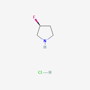 Chemical structure of (S)-(+)-3-Fluoropyrrolidine hydrochloride
