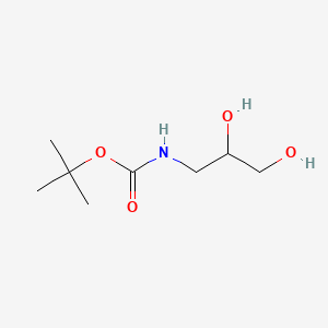 Chemical structure of tert-Butyl N-(2,3-dihydroxypropyl)carbamate